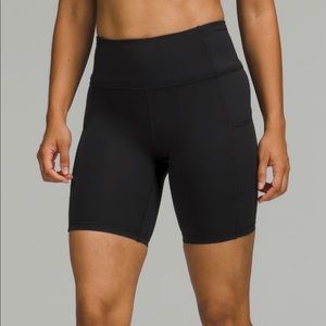 Lululemon Black Fast & Free High-Rise Short 8”